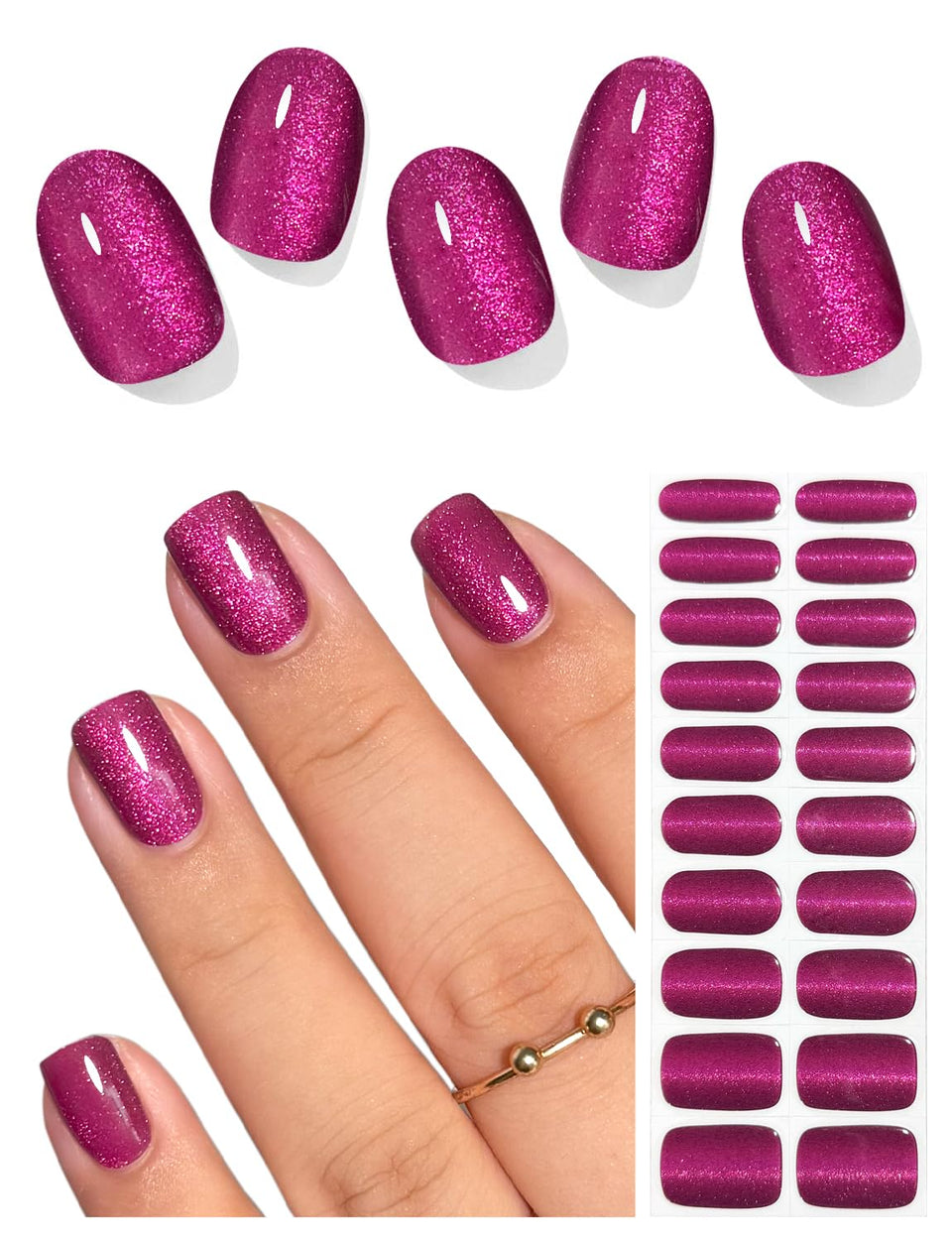 AutyaMee front packaging showing purple-red cat eye and included tools for quick application