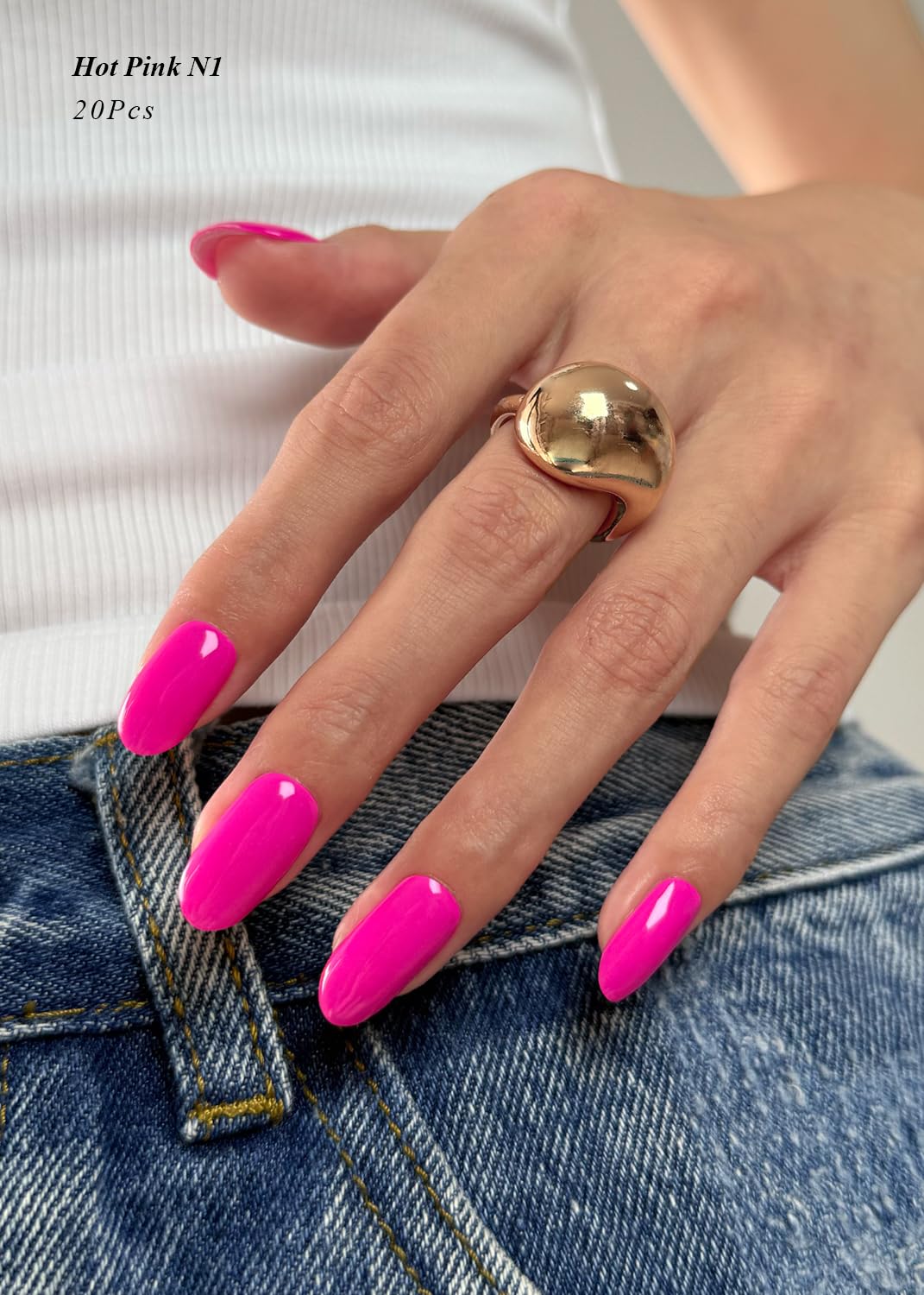 AutyaMee close-up of Hot Pink N1 strip texture showing smooth gloss and precise cut