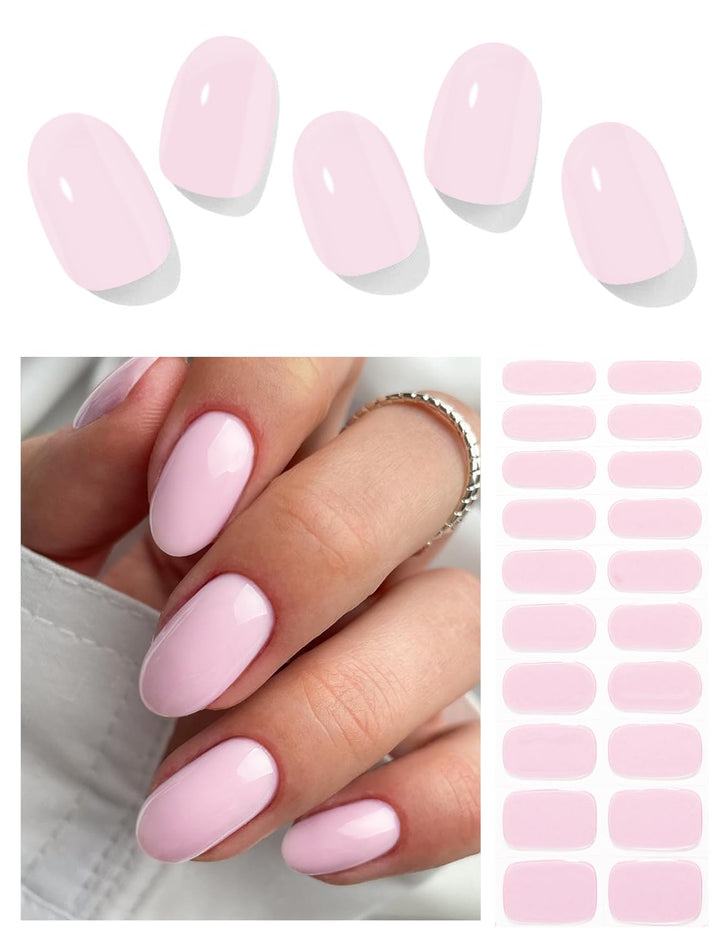 AutyaMee pale pink front packaging showing 20 gel strips and kit contents for easy selection