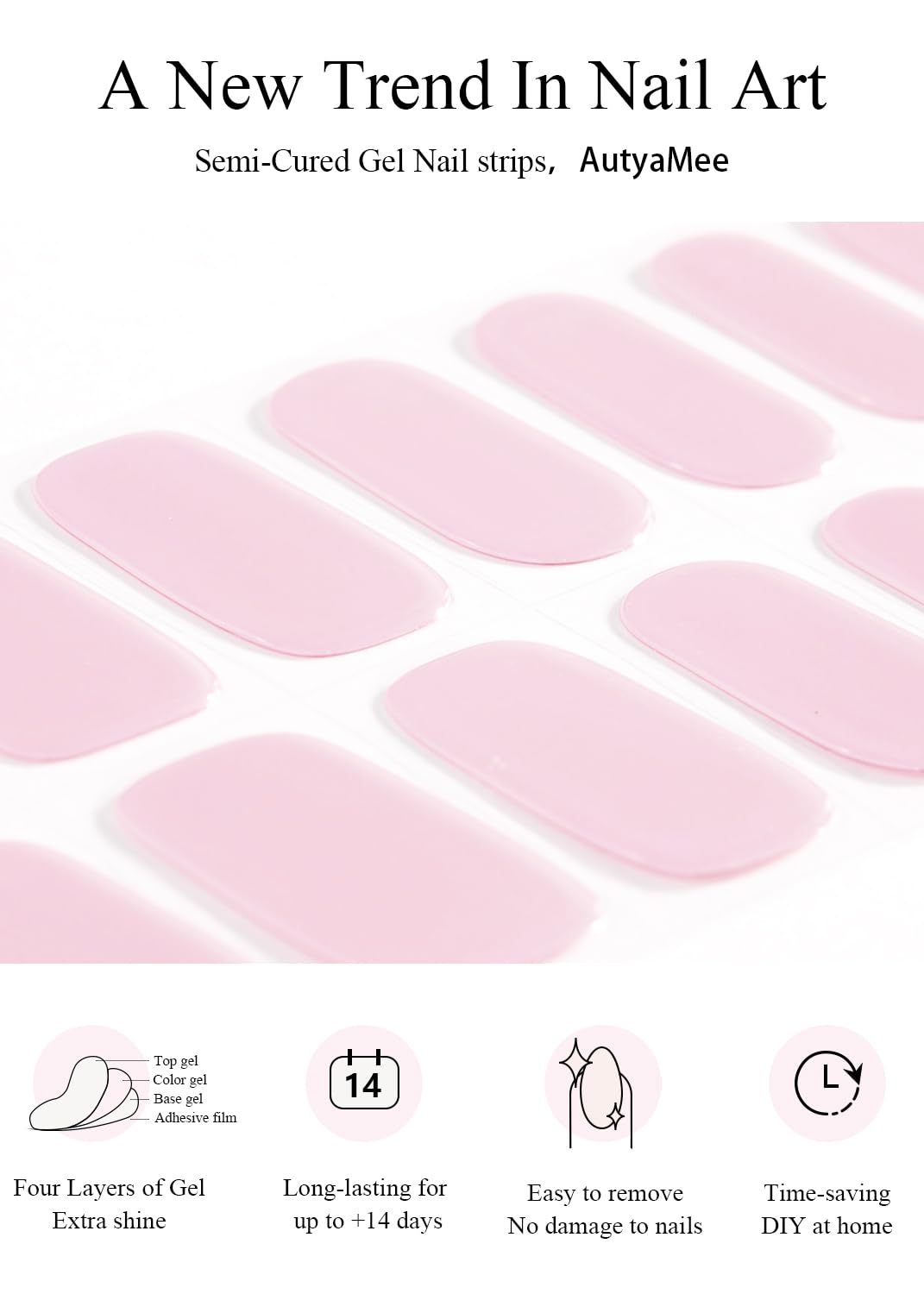 AutyaMee strips arrayed by size displaying 10 sizes for precise fit and easy matching