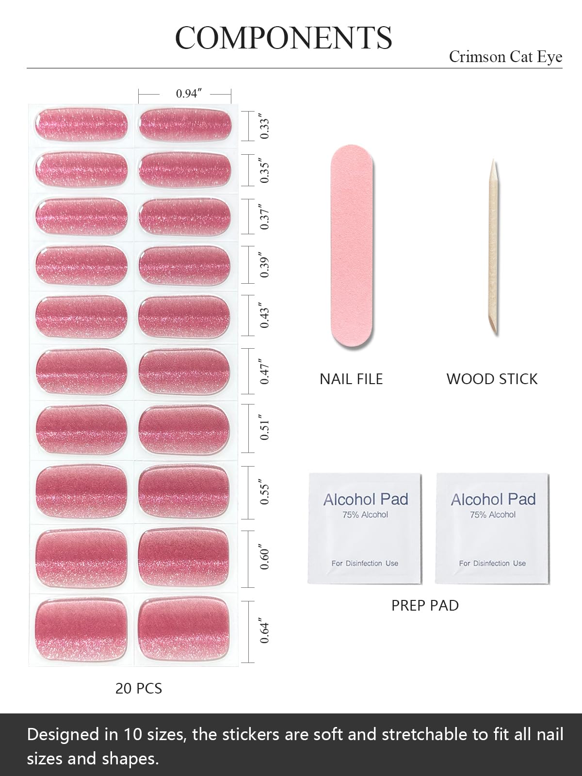 AutyaMee strip applied on natural nail in hand demonstrating easy stick-and-cure benefit