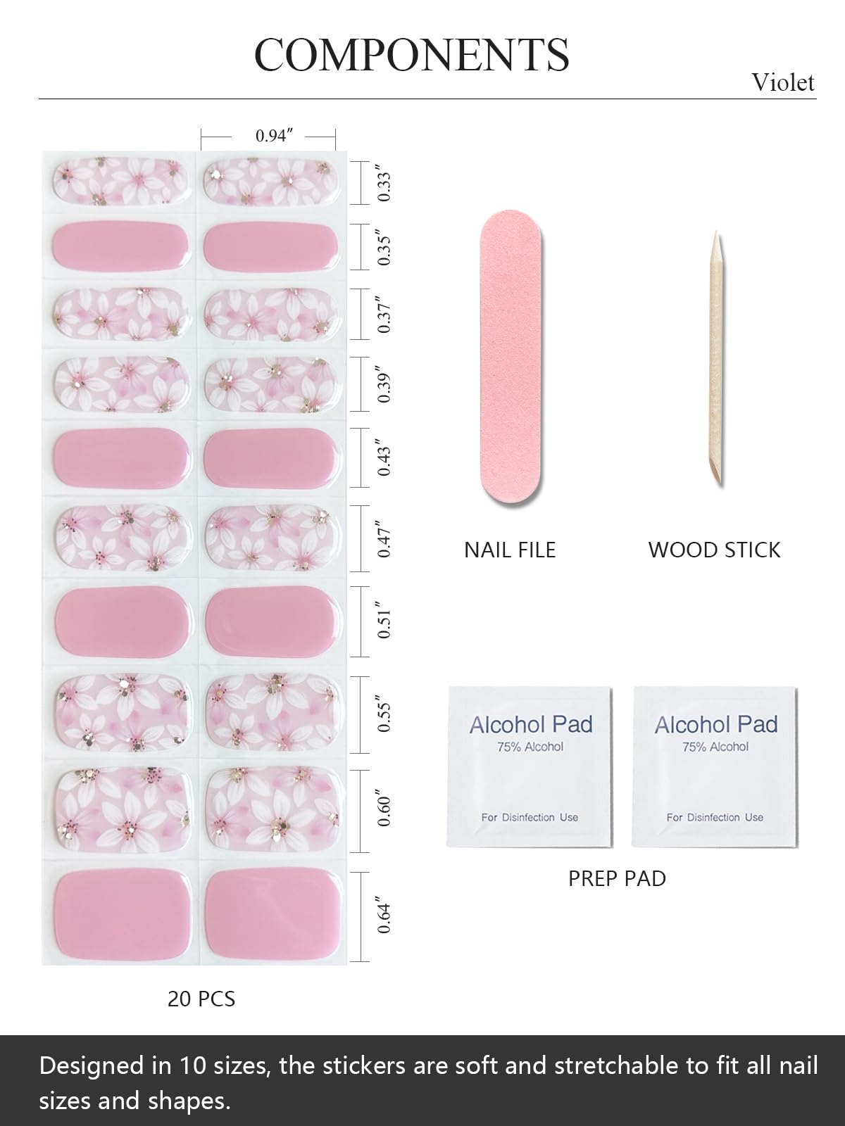 AutyaMee strip being applied on a nail showing neat adhesion benefit salon-results-fast