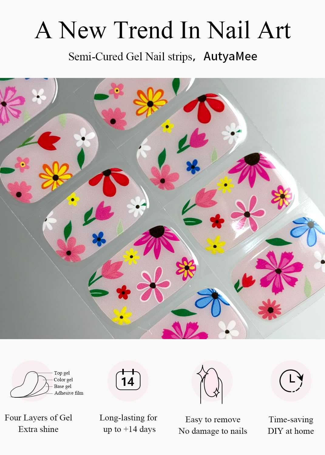 AutyaMee kit tools and strips arranged to show easy at-home application