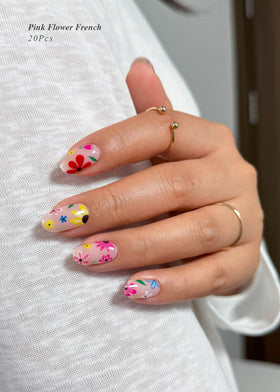 AutyaMee close-up of floral nail strip pattern highlighting precise print