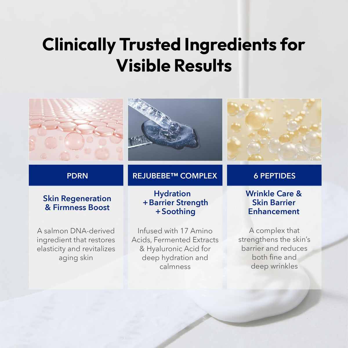 Avajar cream texture on skin highlighting hydration and smoothing
