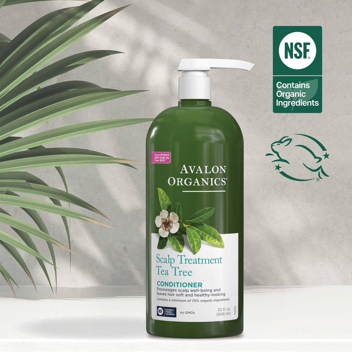 Avalon Organics conditioner used in shower showing scalp massage and rinse benefit