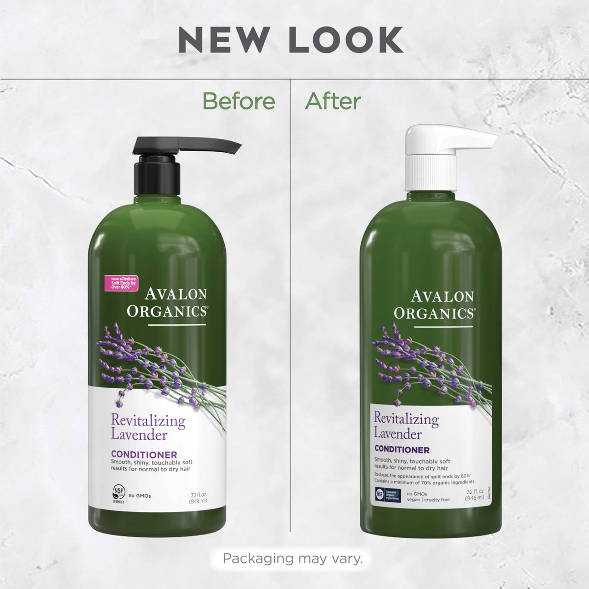 Avalon Organics conditioner on bathroom shelf in styled setting for eco-friendly daily routine benefit