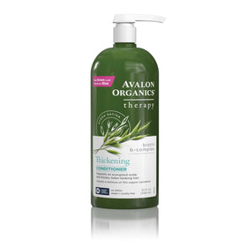 Avalon Organics front label on 32 oz bottle showing organic biotin formula benefit