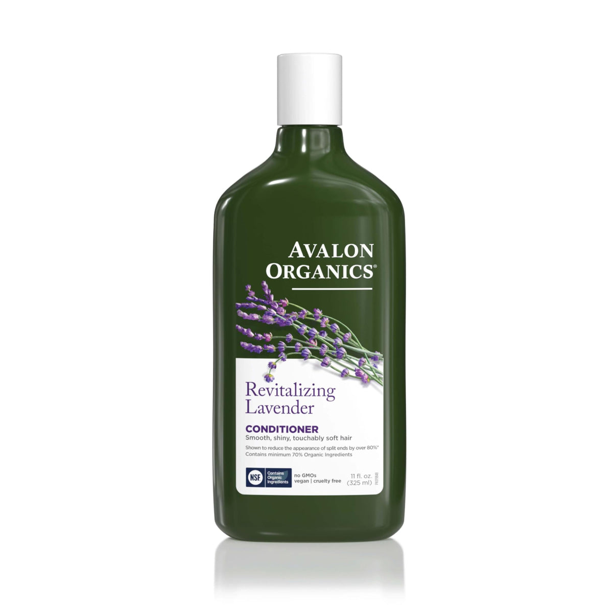 Avalon Organics front label showing product name and size with clear benefits