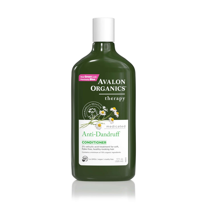 Avalon Organics front packaging showing dandruff therapy benefits and active ingredients