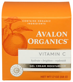 Avalon Organics front jar shot showing sleek packaging and benefit of lightweight hydration