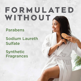 Avalon Organics 11 oz conditioner in hand showing true size and portability