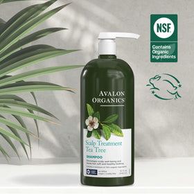 Avalon Organics in-shower use demonstrating scalp massage benefit