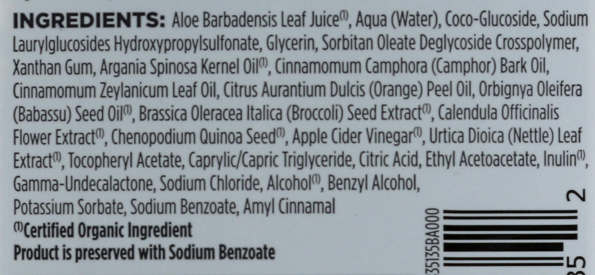 Avalon Organics apple cider vinegar ingredient image highlighting clarifying benefit