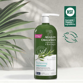 Avalon Organics ingredients label closeup highlighting organic botanicals