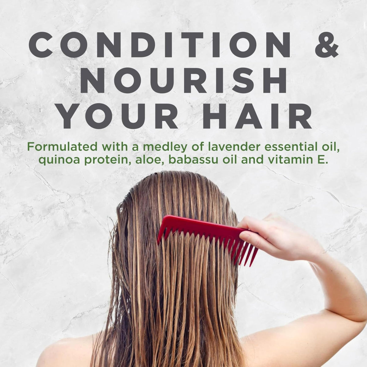 Avalon Organics ingredients quinoa and lavender visualizing botanical performance