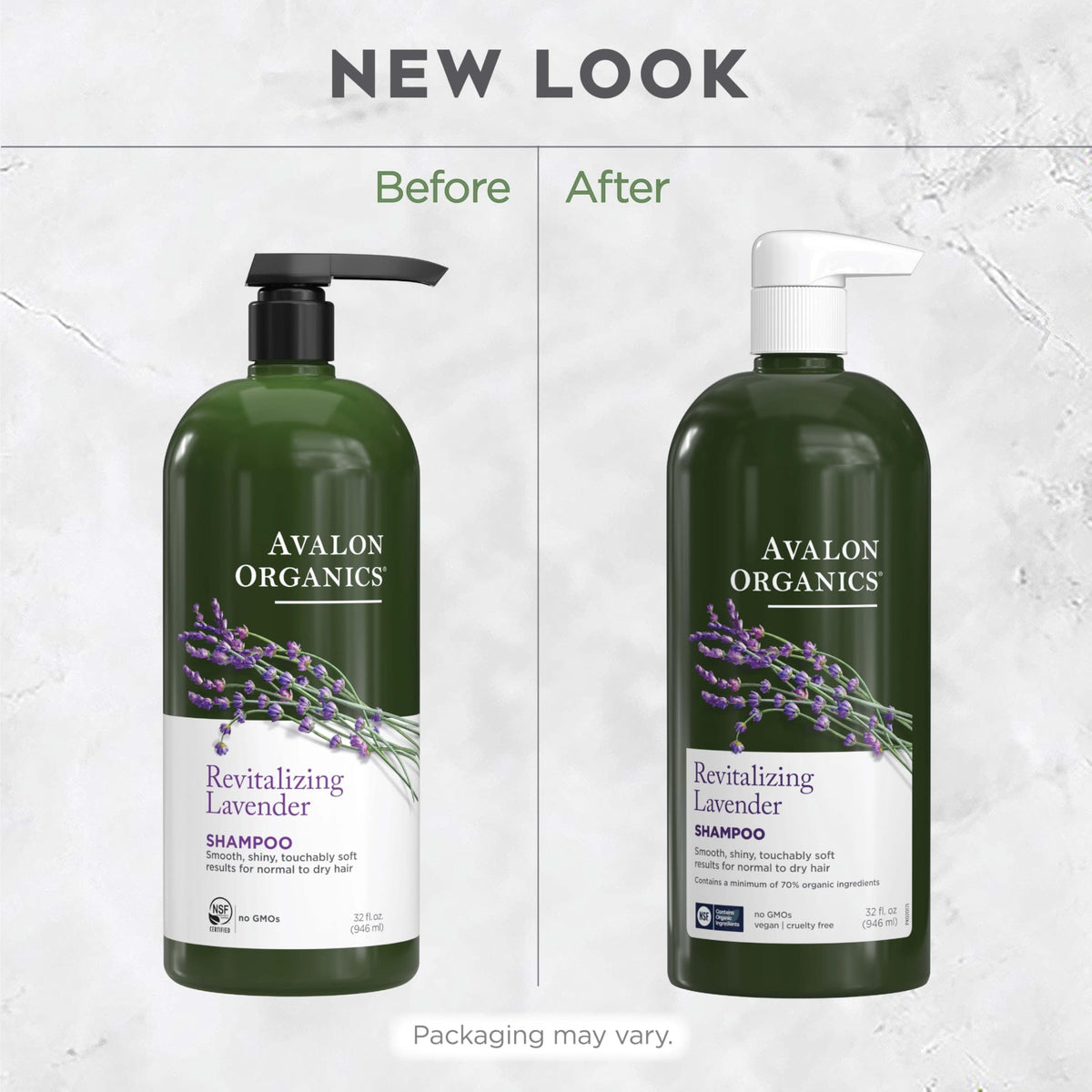 Avalon Organics in-use lifestyle shot of hair wash providing calming lavender scent