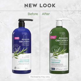 Avalon Organics bottle on bathroom shelf in lifestyle scene promoting cleaner beauty