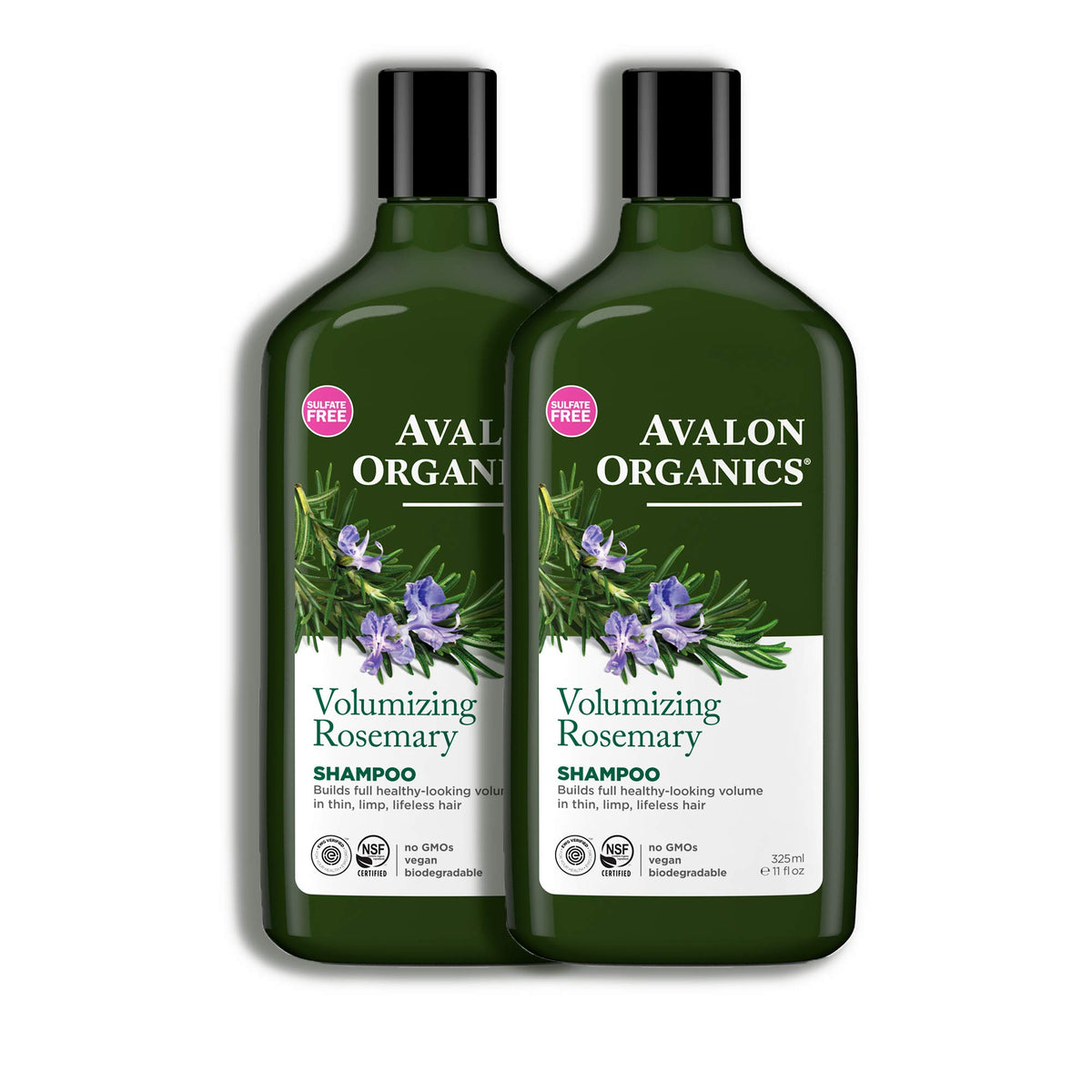 Avalon Organics bottle on bathroom shelf suggesting natural, organized routine