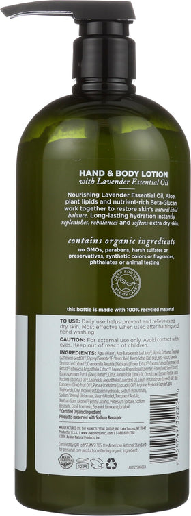 Avalon Organics lotion texture close-up showing smooth fast-absorbing moisture