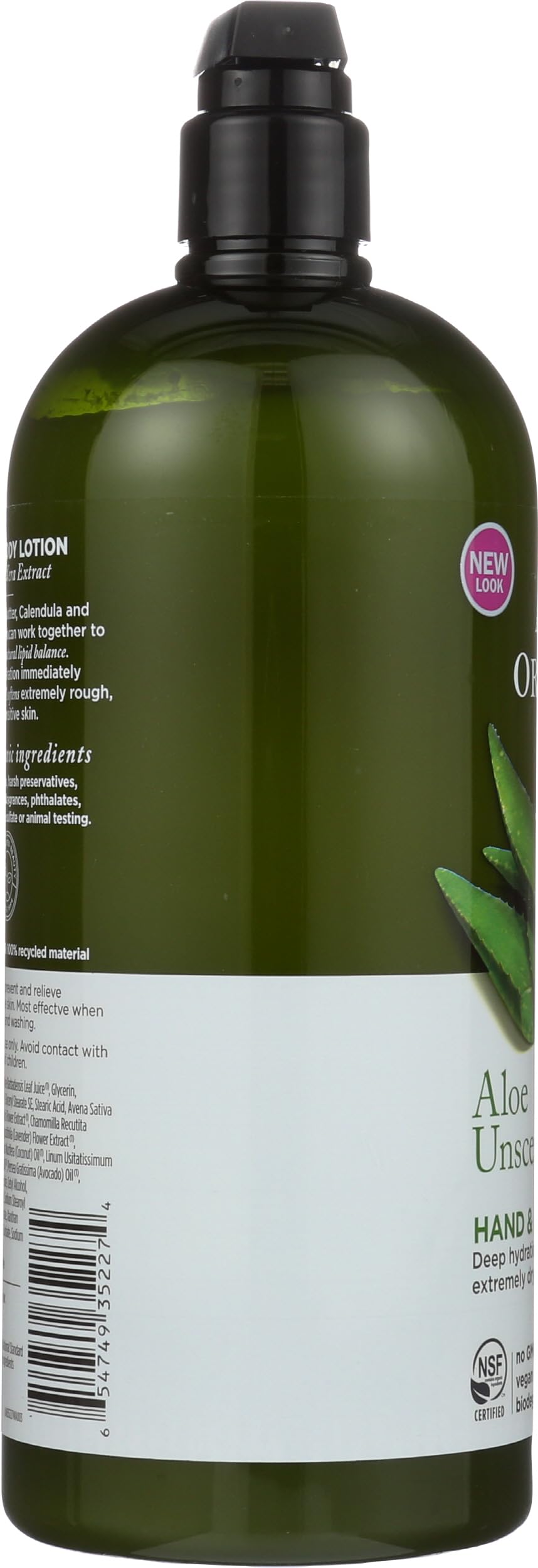 Avalon Organics lotion on hand being smoothed in for immediate hydration