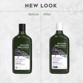 Avalon Organics recycled bottle marking emphasizing eco-friendly packaging benefit