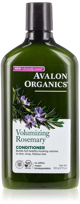 Avalon Organics front bottle view showing label and 11 fl oz size, highlighting natural volume