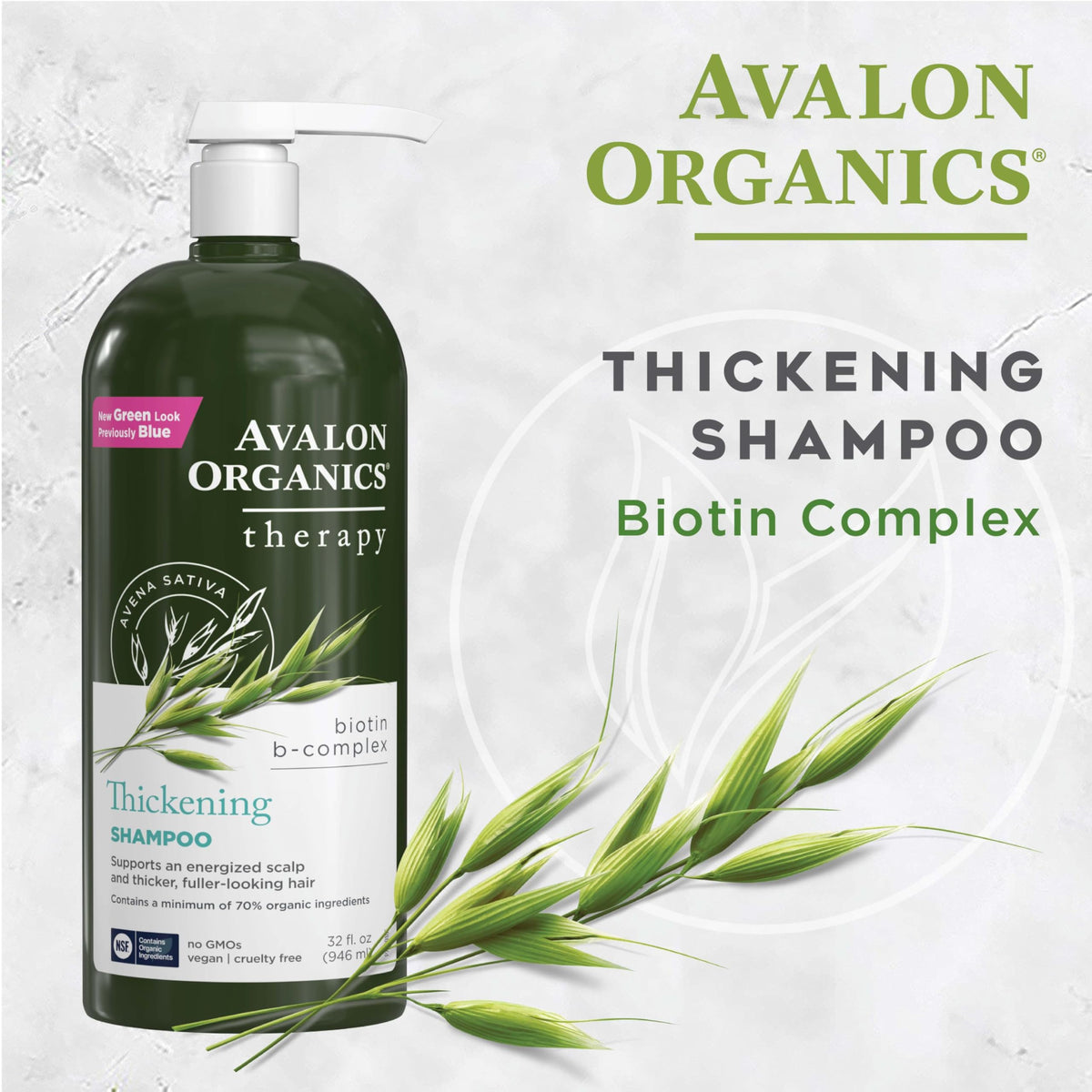 Avalon Organics shampoo in bathroom lifestyle setting showing clean-routine benefit