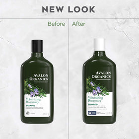Avalon Organics styled hair after wash displaying fuller-looking, natural shine