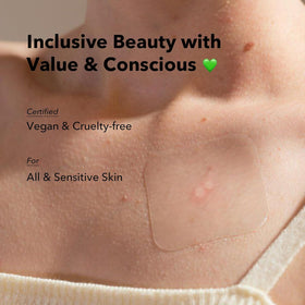 AVARELLE patch applied to skin protecting a blemish discreetly