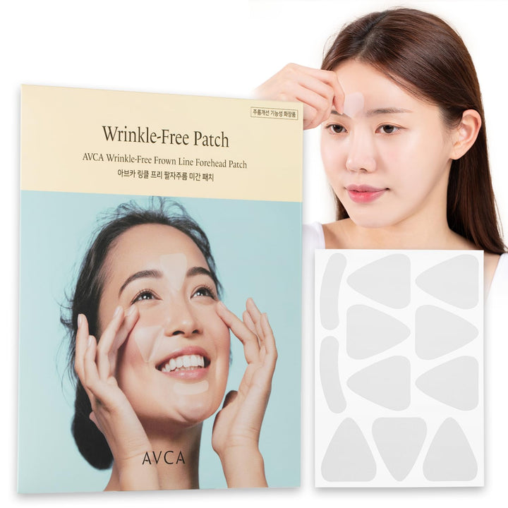 AVCA front packaging showing brand and patch count for convenient wrinkle care