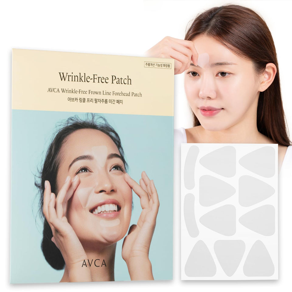 AVCA front packaging showing brand and patch count for convenient wrinkle care