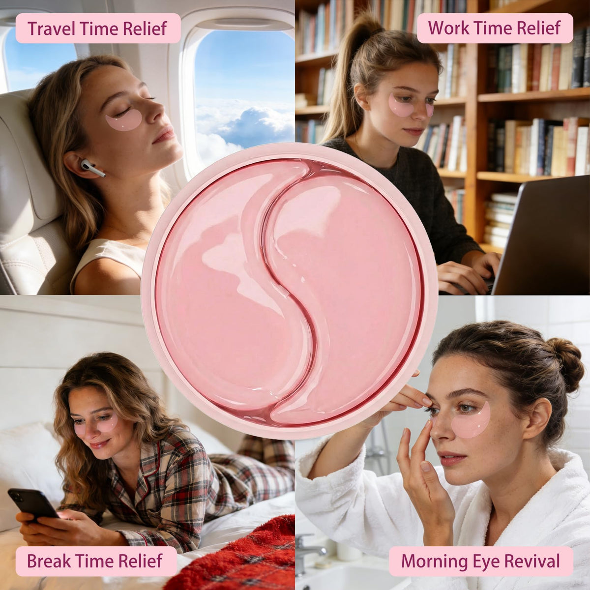 AveCera lifestyle scene using patches while relaxing to refresh appearance
