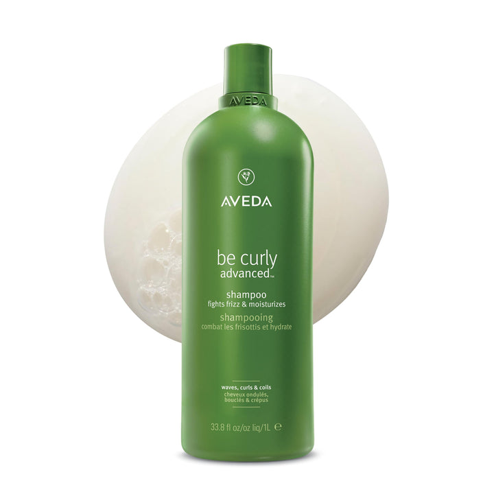 Aveda Be Curly front bottle showing product and size for clear identification