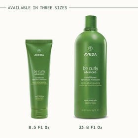 Aveda Be Curly on bathroom shelf in lifestyle setting showing premium care