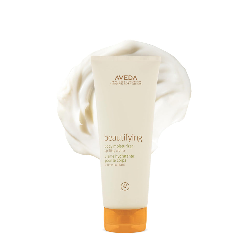 Aveda Beautifying Body Lotion front packaging showing tube and branding for clear product identification