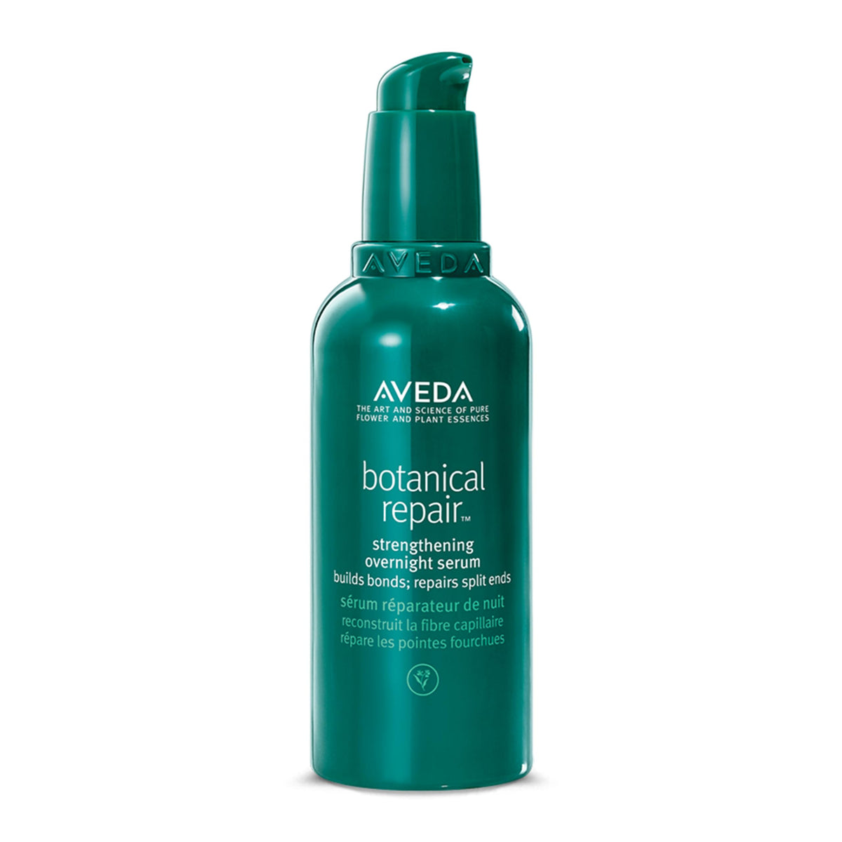 Aveda bottle front view showing product and brand benefits