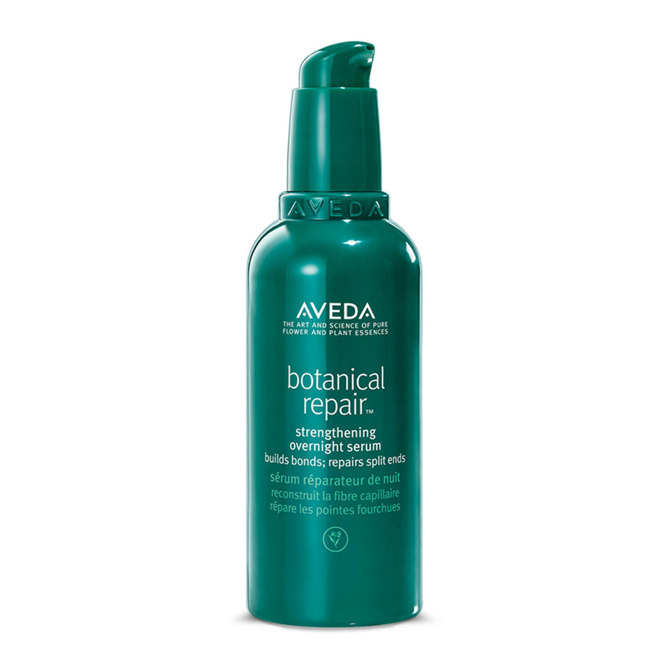 Aveda bottle front view showing product and brand benefits