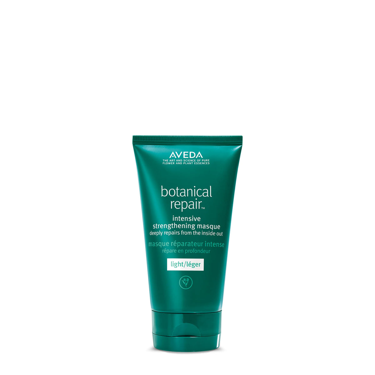 Aveda jar front view showing product and brand with clear benefits