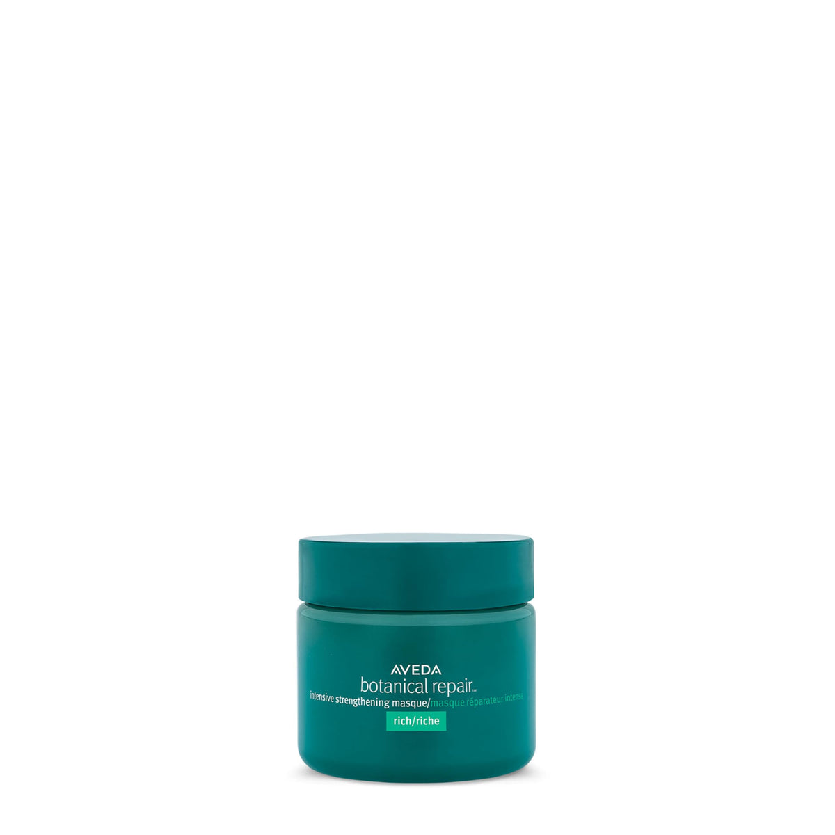 Aveda front packaging shows the masque and benefits for stronger hair