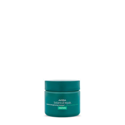 Aveda front packaging shows the masque and benefits for stronger hair
