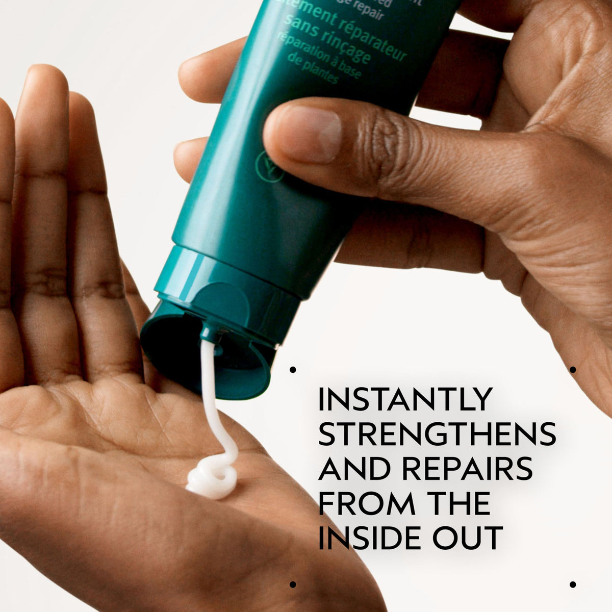 Aveda pump and cap detail highlighting easy dispensing and control