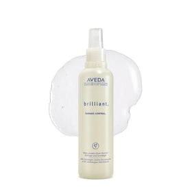 Aveda Brilliant front packaging showing bottle and brand for clear identification and trust