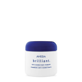 Aveda Brilliant pomade front jar photo showing packaging and product benefit
