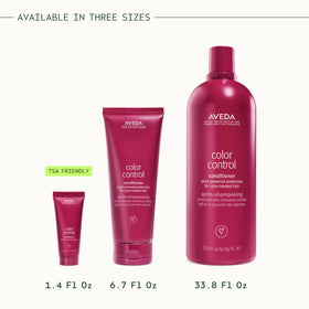 Aveda color control conditioner lifestyle model with shiny hair showing salon-quality results