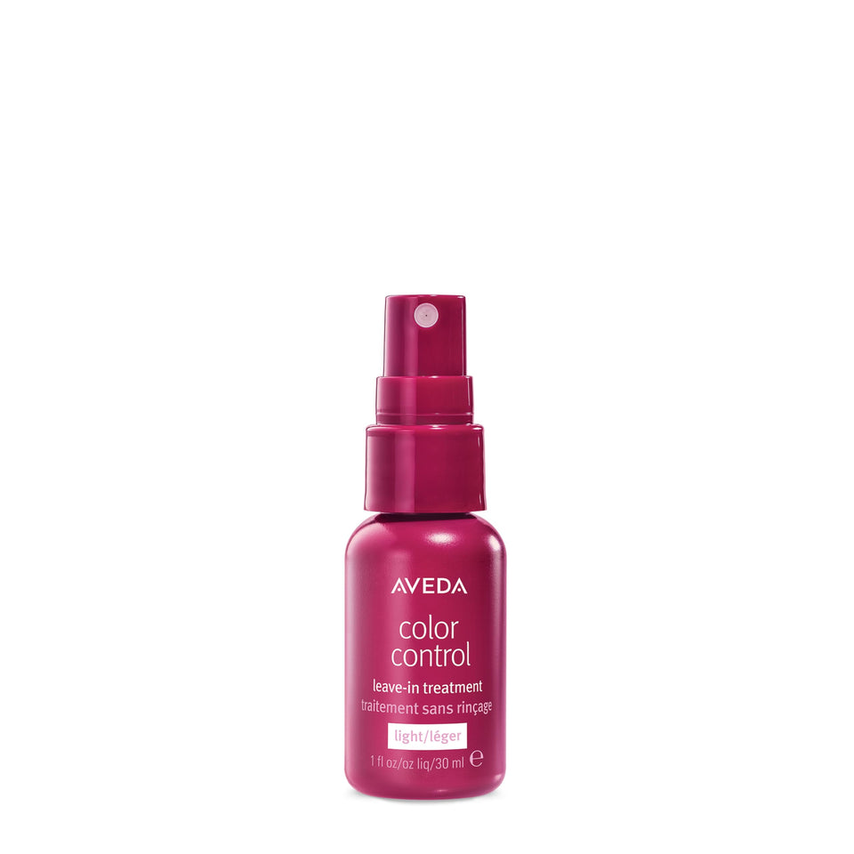 Aveda bottle front packaging showing product and benefits