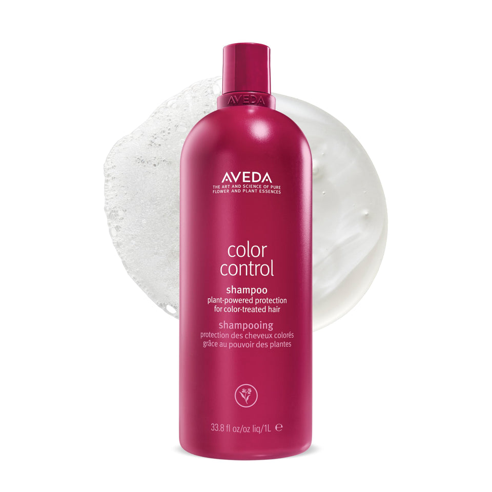 Aveda front bottle showing product and brand for clear shelf identification