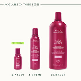 Aveda shampoo on bathroom vanity in lifestyle scene, suggests daily routine use