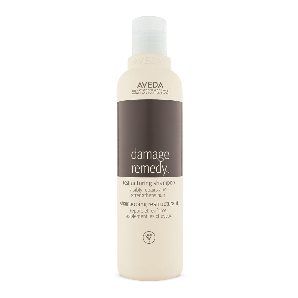 Aveda bottle front packaging showing product and benefits