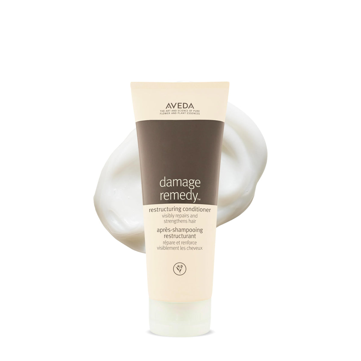 Aveda front packaging showing product and benefits for damaged hair
